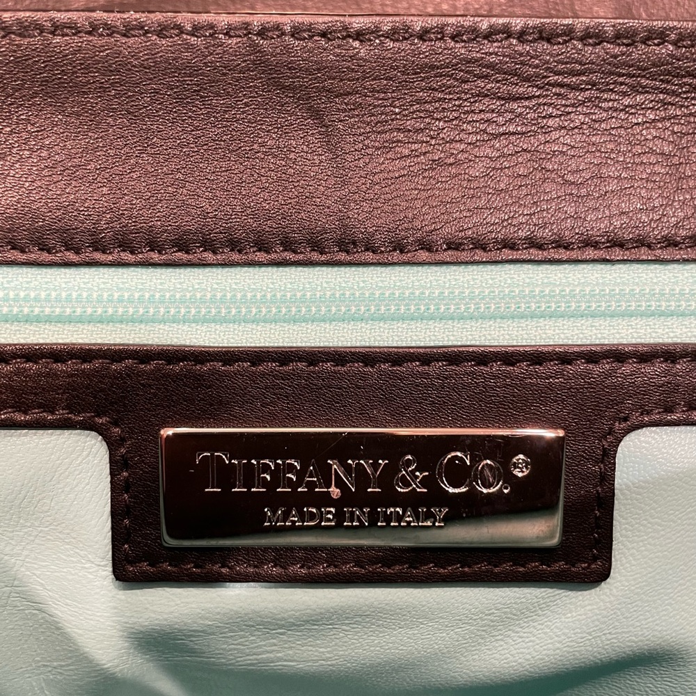 Tiffany & Co. Black Patent Color Handbag With Tiffany Blue Interior - Picture 11 of 12
